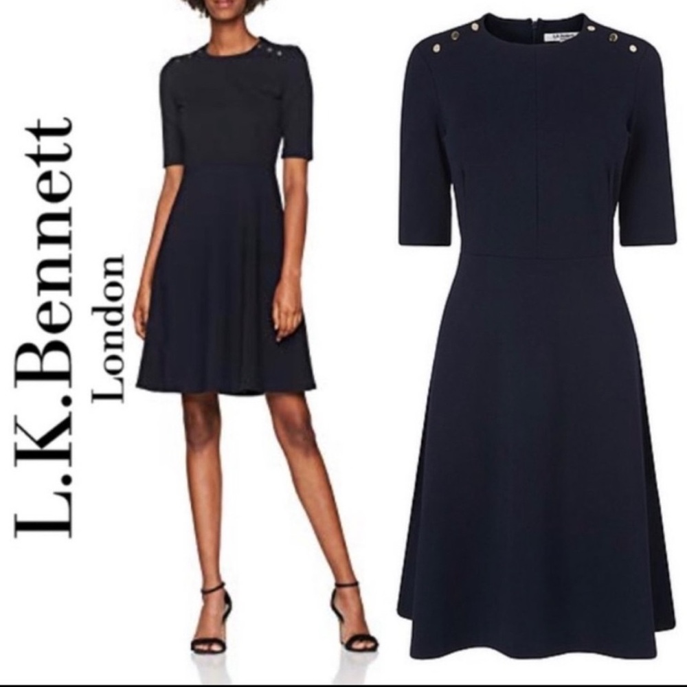 LK Bennet Dr Casey Dress Sloan Blue Size 8